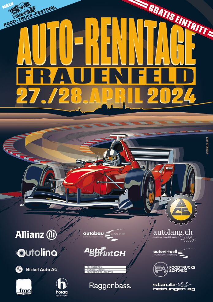 Plakat Frauenfeld Motorsport Schweiz | Auto Sport Schweiz